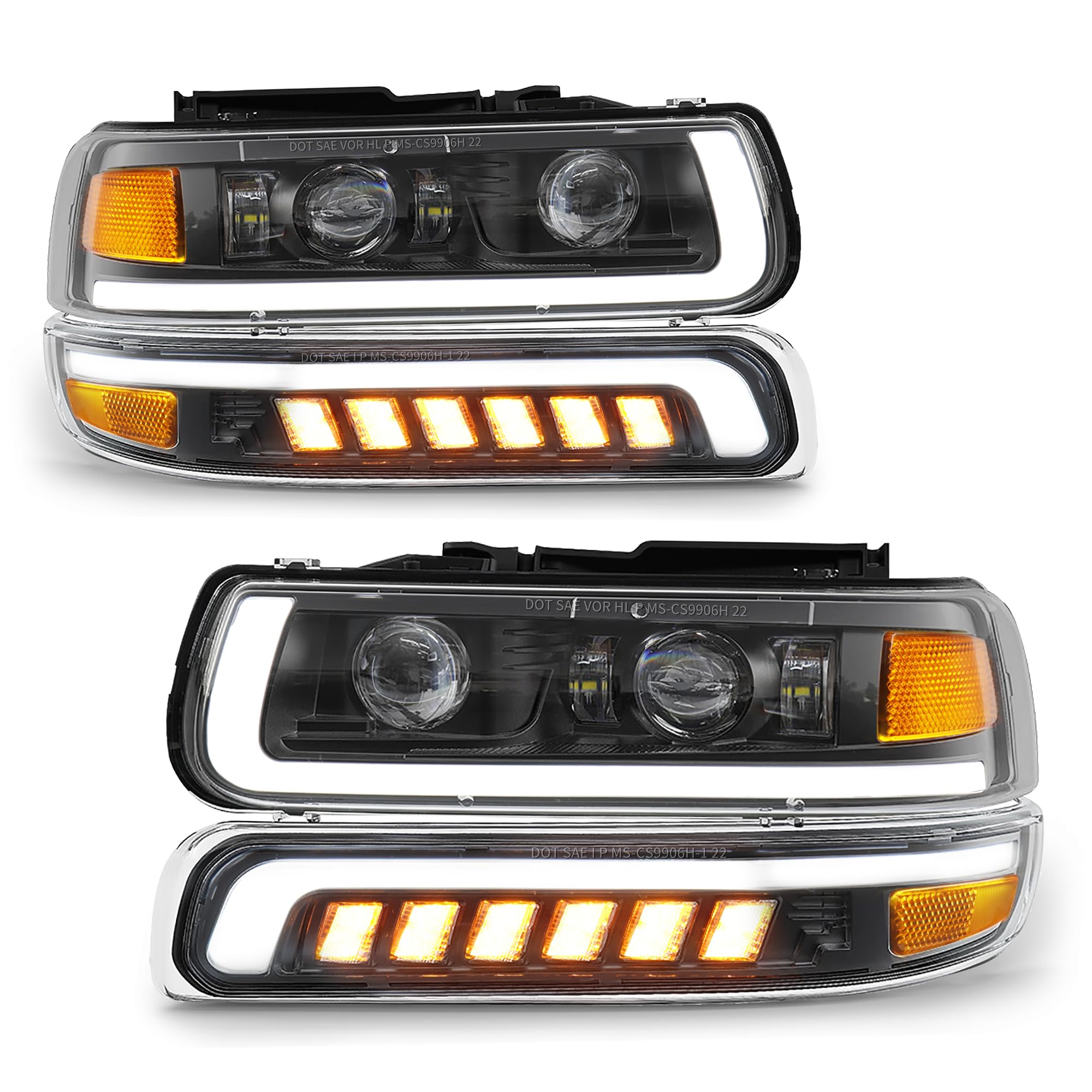 RAMJET4X4 LED Headlights Assembly Headlamps Replacement Compatible With